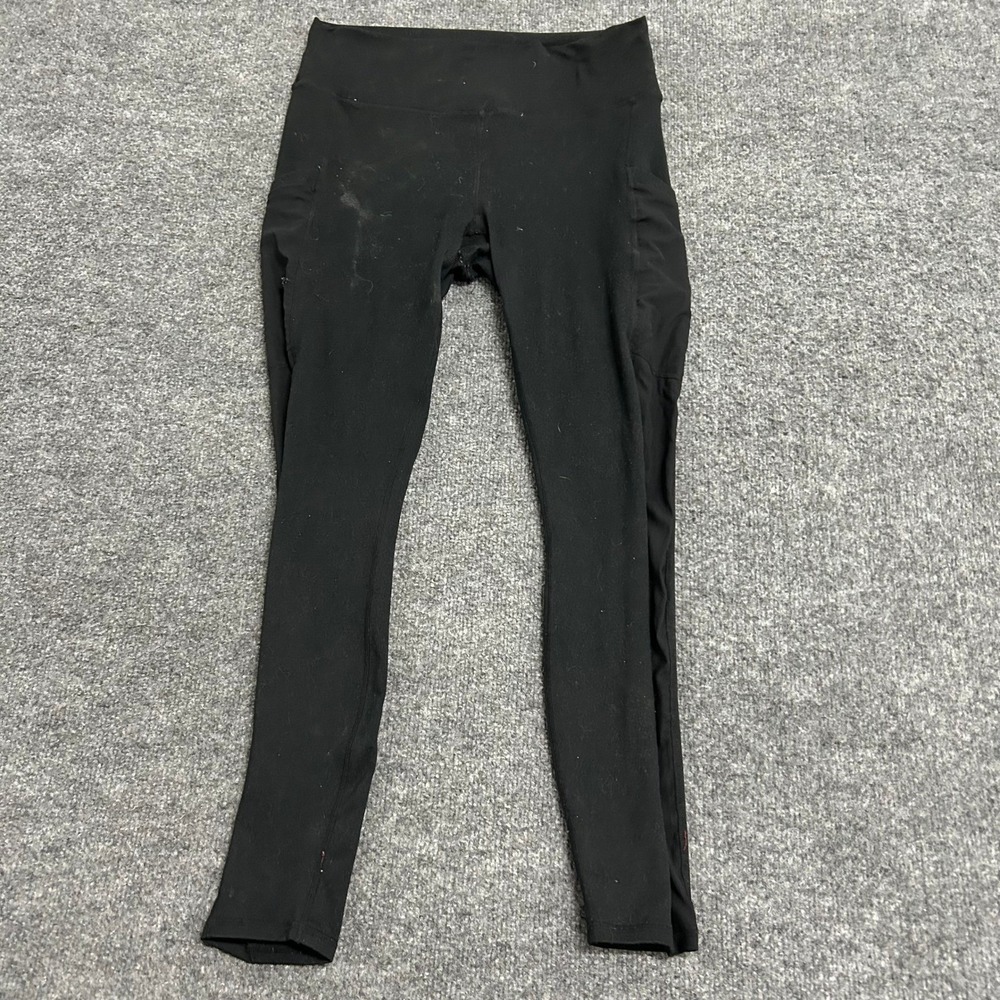 Fabletics Leggings Womens Size M Black PowerHold High Waisted Athletic Pockets